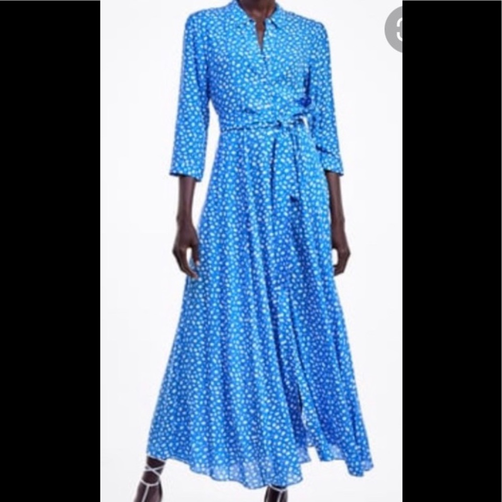 Zara Maxi Shirt Dress size Small